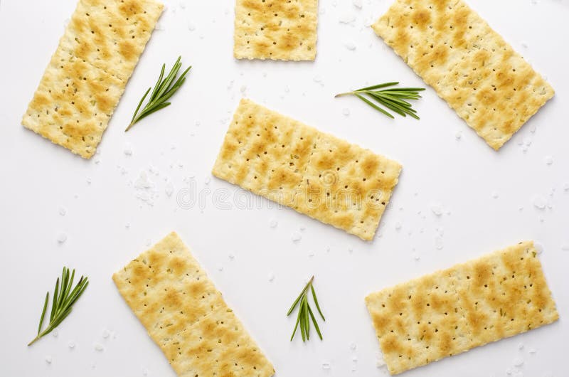 Biscuits de romarin italien Concept de croustillants organiques image libre de droits Biscuits de romarin italien Concept de croustillants organiques image libre de droits