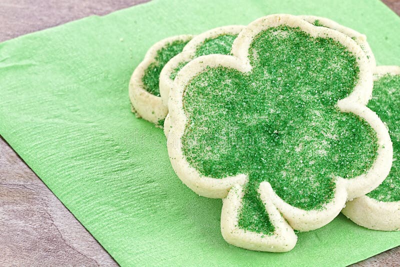 Biscuits de sucre du jour de St Patrick photos stock Biscuits de sucre du jour de St Patrick photos stock