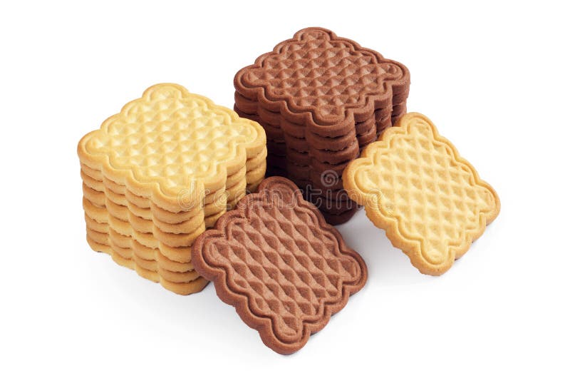 Biscuits de vanille et de chocolat image stock Biscuits de vanille et de chocolat image stock