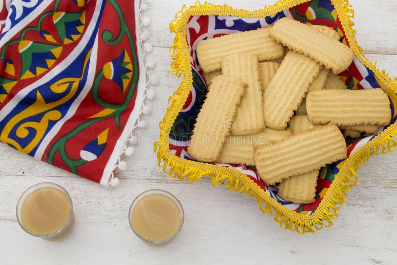 Biscuits El Eid , Biscuits of Eid El Fitr Islamic Feast Stock Photo