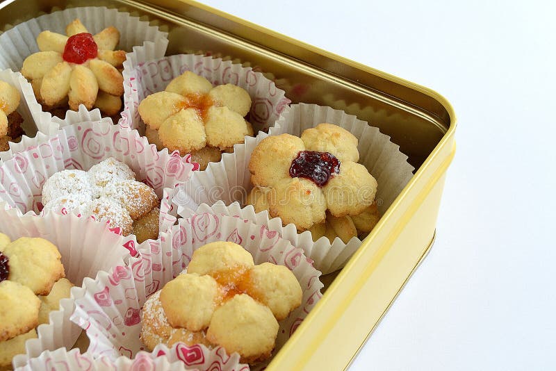 Biscuits with fruit jam stock photo. Image of snack 100460936