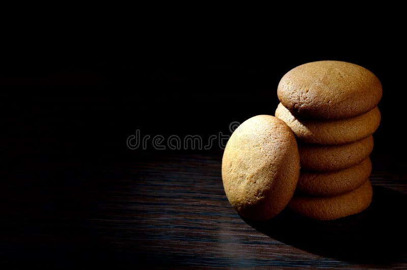 BISCUITS Stack of Delicious Cream Biscuits Filled with Chocolate
