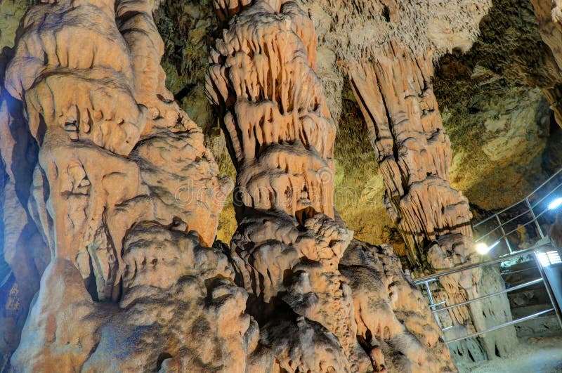 Biserujka Cave located northeast of Dobrinj, in the village of Rudine, above Slivanjska Bay, in the island of Krk, Croatia. Biserujka Cave located northeast of Dobrinj, in the village of Rudine, above Slivanjska Bay, in the island of Krk, Croatia