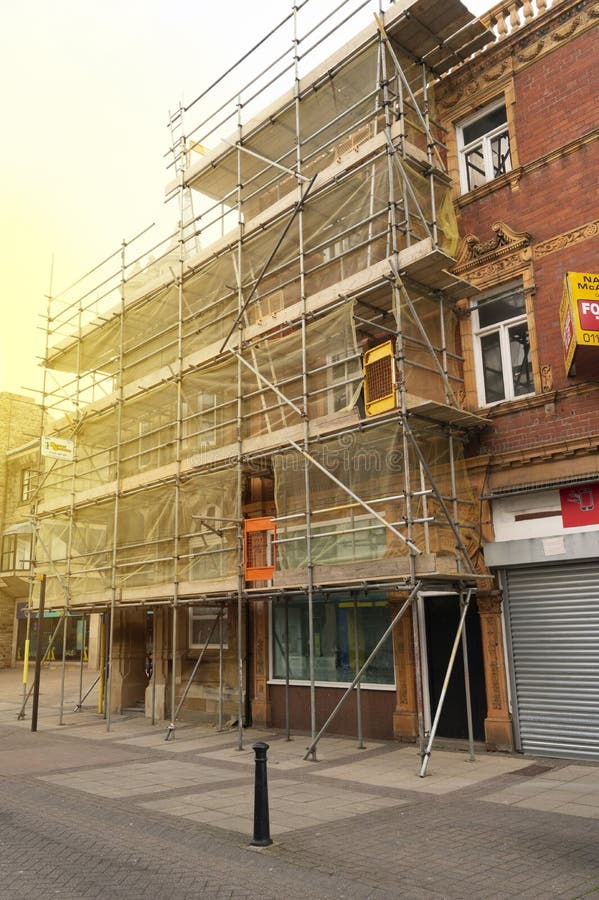 Bishop, Auckland, U.K. 27 July, 2021. Bishop Auckland town hall. North of United Kingdom, old building under construction