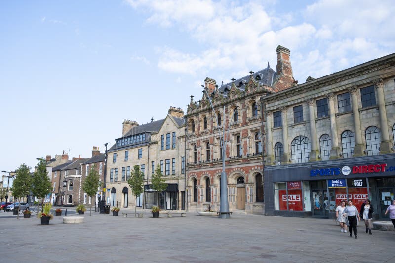 Bishop, Auckland, U.K. 27 July, 2021. Bishop Auckland town hall. North of United Kingdom, popular town to visit. Beautiful old british buildings. Northumberland