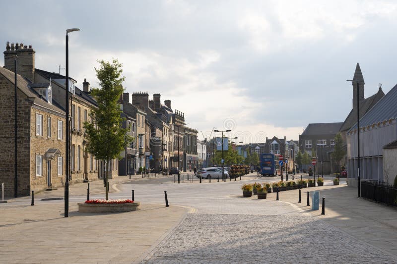 Bishop, Auckland, U.K. 27 July, 2021. Bishop Auckland town hall. North of United Kingdom, popular town to visit. Beautiful old british buildings. Northumberland