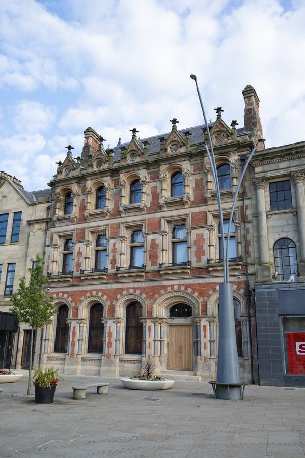 Bishop, Auckland, U.K. 27 July, 2021. Bishop Auckland town hall. Nrth of United Kingdom, popular town to visit. Beautiful old british buildings. Northumberland