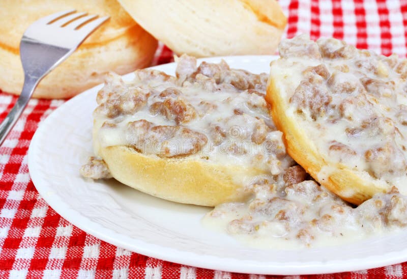 Biskuite, Wurst und Soße Biskuite, Wurst und Soße