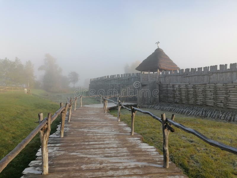 Biskupin - reconstructed bronze age settlement, Poland