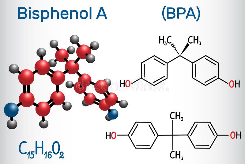Bisphenol A structure stock illustration. Illustration of oxygen 30162557