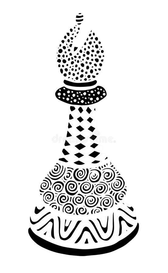 Camisa xadrez doodle desenhada à mão