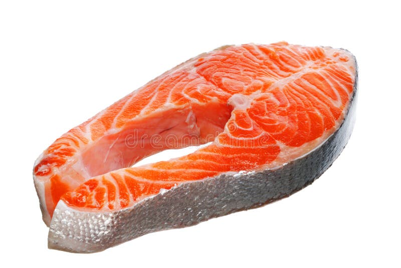 Bistecca di color salmone fresca fotografia stock Bistecca di color salmone fresca fotografia stock