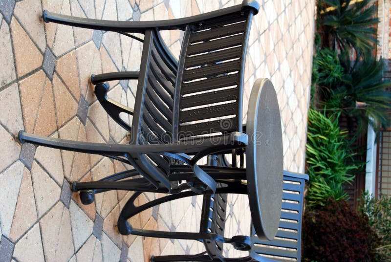 Bistro Table and Chairs royalty free stock image