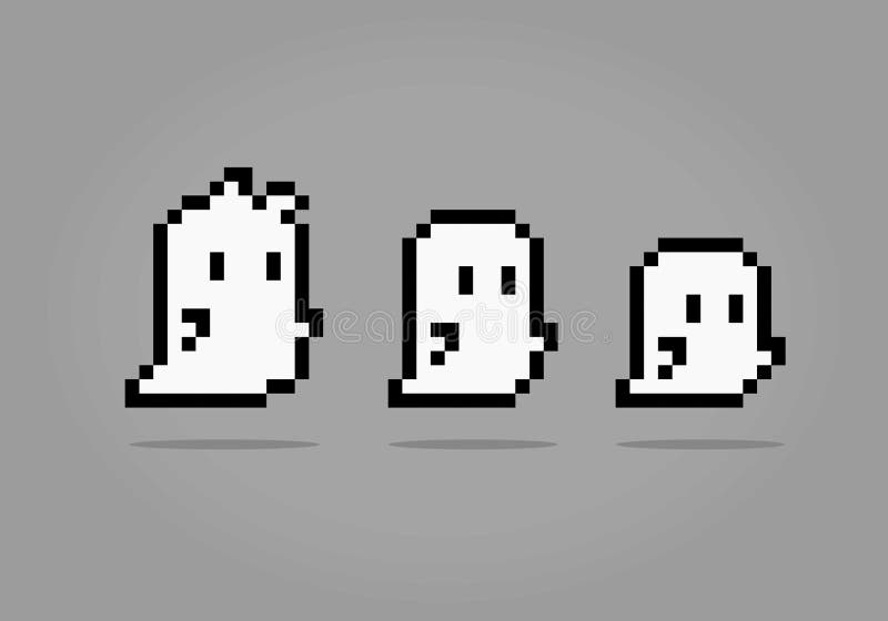 Ghost Pixel art GIF , cute pixel transparent background PNG clipart