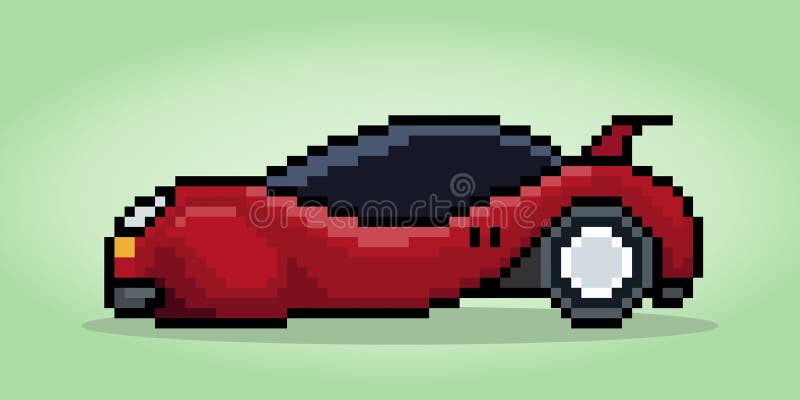 vector pixel art sci fi car isolated cartoon Stock Vector Image & Art -  Alamy