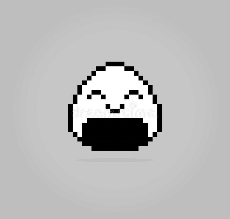 8 Bit Pixel of Onigiri. Japanese Food in Vector Illustrations Stock