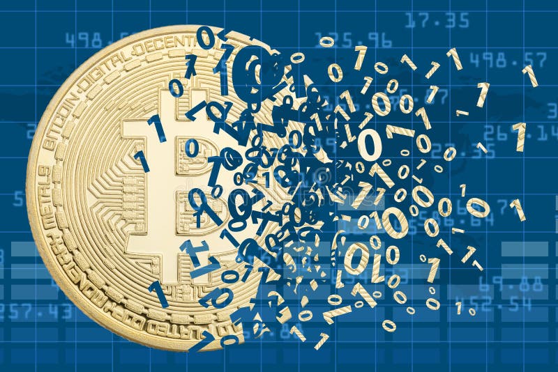Bita krypta gotówka płaci online płać pieniądz cyfrowy kryptowaluta finanse firmy royalty ilustracja