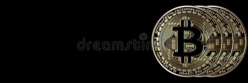 Bitcoin Banner Header. Gold Coin Stock Photo - Image of currency,  electronic: 101479246