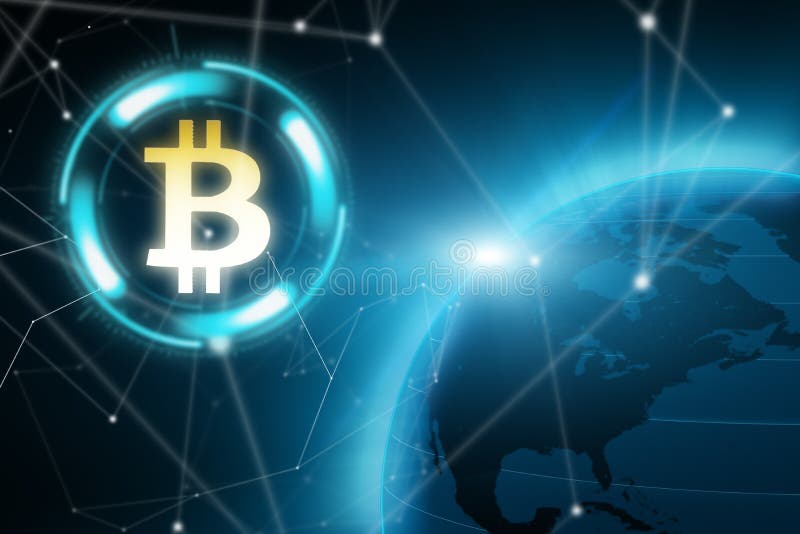 Bitcoin blockchain royalty-vrije illustratie