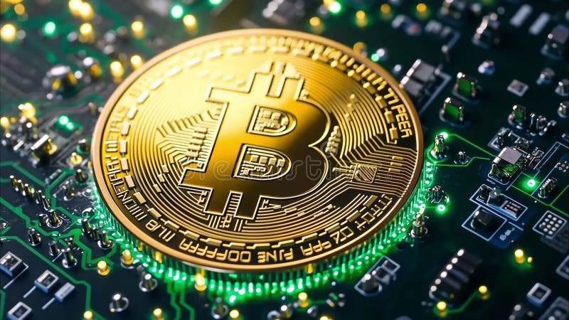 Bitcoin Blockchain Kryptowährung digitale Geldverschlüsselung Digitale Geldbörse Technologie globale Netzwerkverbindungen vektor abbildung