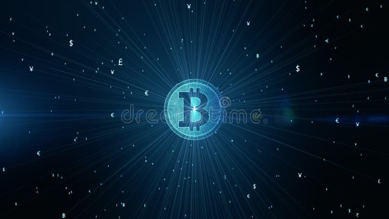 Bitcoin blockchain kryptowährung digitale verschlüsselung digitales geld austausch technologie globales netzwerk verbindungen hint lizenzfreie abbildung