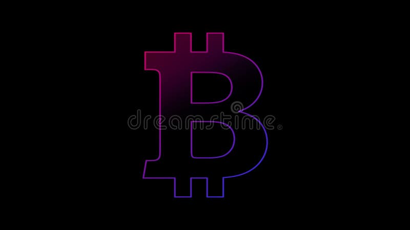 Bitcoin Blockchain Kryptowährungs-Symbol-Schleifenkonzept vektor abbildung
