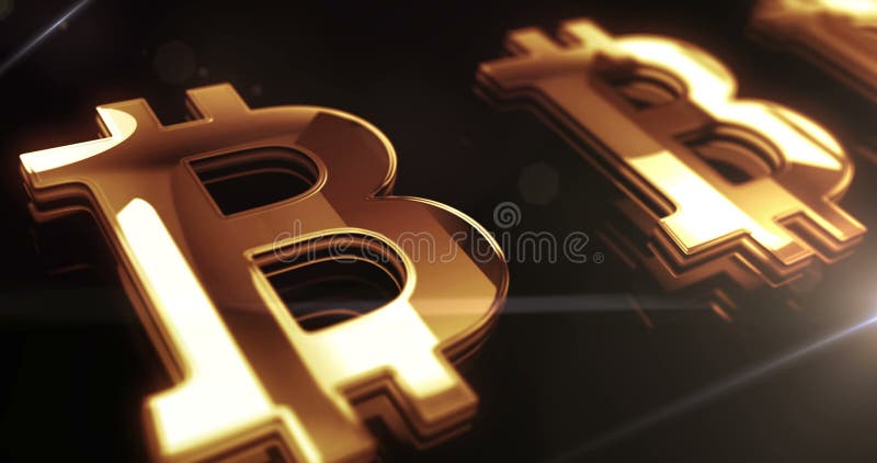 Bitcoin Blockchain Kryptowährungs-Symbol-Schleifenkonzept lizenzfreie abbildung