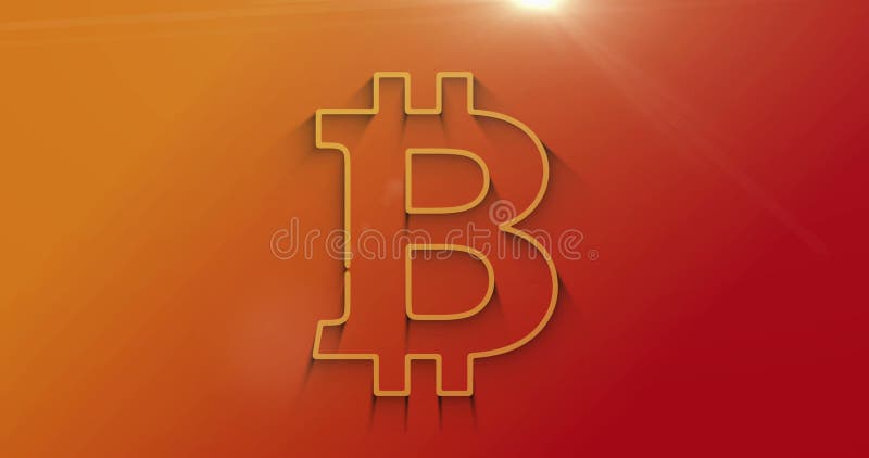 Bitcoin-Blockchain-Kryptozeichen über Hand stock abbildung