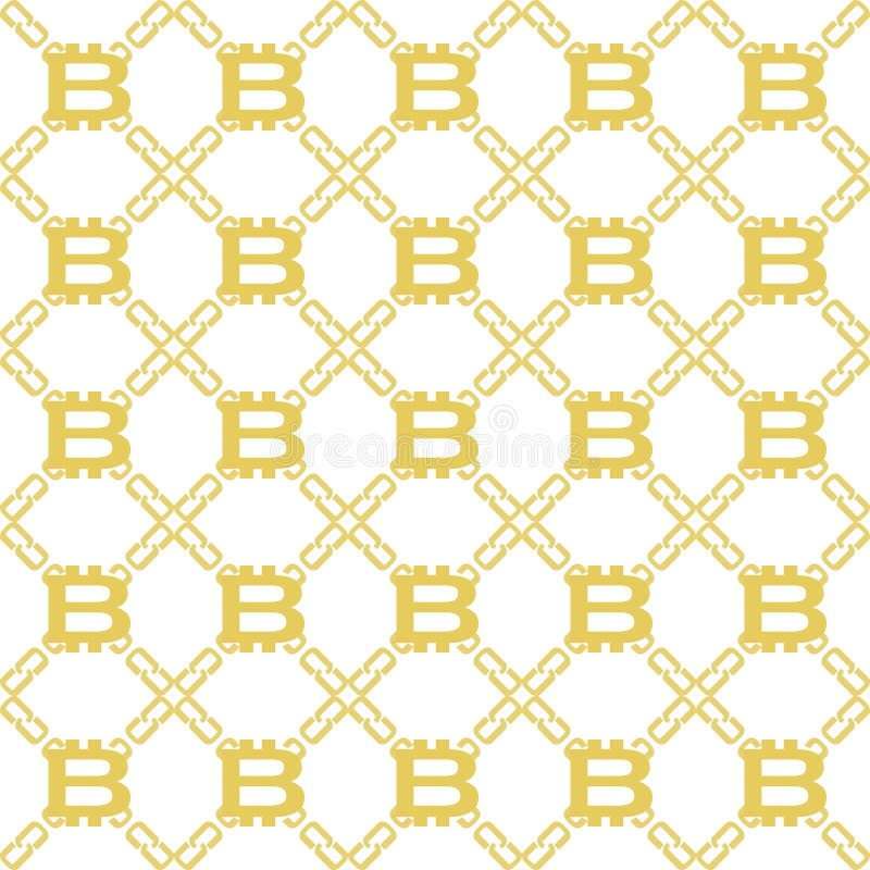 Naadloos patroon van de Bitcoin blockchain royalty-vrije illustratie