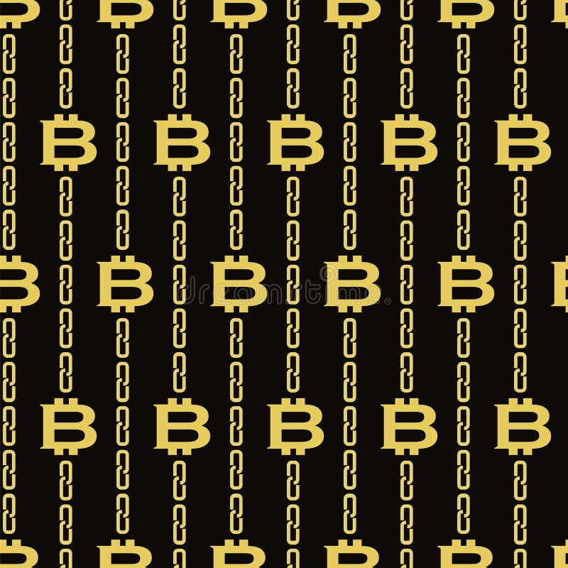 Naadloos patroon van de Bitcoin blockchain vector illustratie