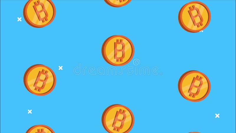 Bitcoin blockchain Regen-Animationsmuster stock abbildung