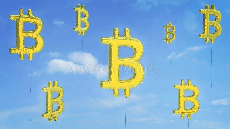 Bitcoin bubble risk of going burst. stock image Bitcoin bubble risk of going burst. stock image