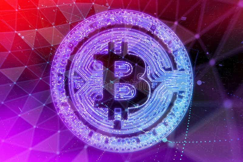 Bitcoin coin in fire with bull trading stock chart. Cash lightning blockchain hard fork concept. Cryptocurrency coin royalty free illustration Bitcoin coin in fire with bull trading stock chart. Cash lightning blockchain hard fork concept. Cryptocurrency coin royalty free illustration