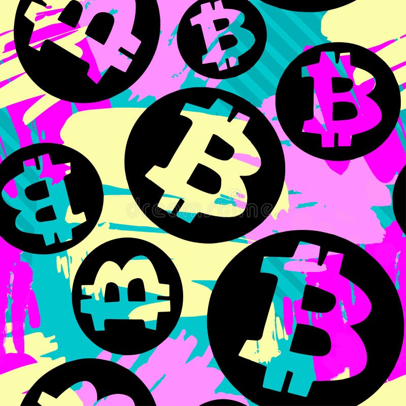 Bitcoin crypto handlowy bezszwowy wzór ilustracji