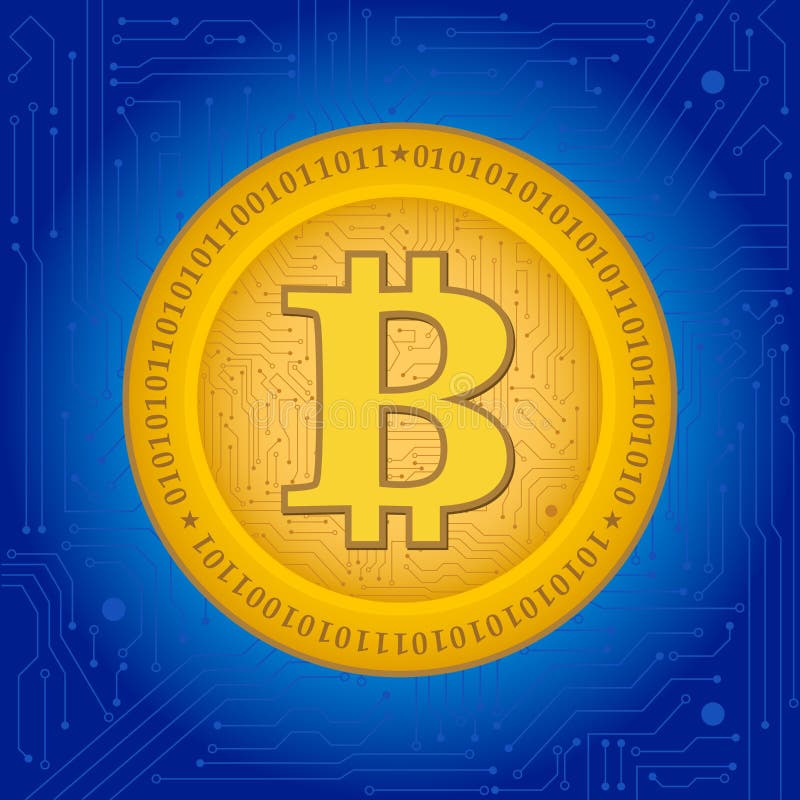 Bitcoin crypto moneta ilustracja wektor