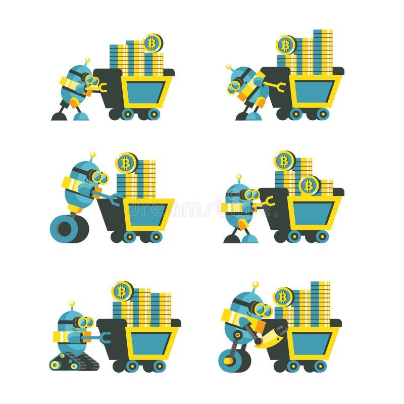 Bitcoin cryptocurrencyen Bitcoin bryta också vektor för coreldrawillustration stock illustrationer Bitcoin cryptocurrencyen Bitcoin bryta också vektor för coreldrawillustration stock illustrationer