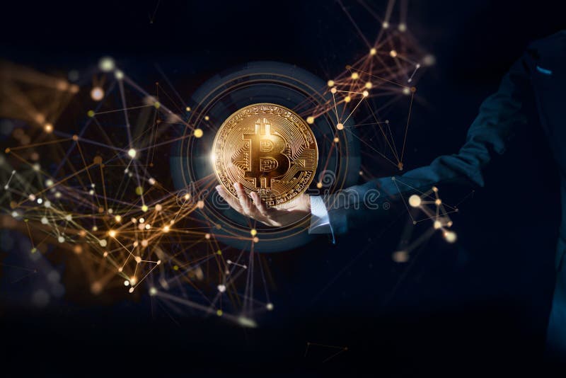 Bitcoin cryptocurrencyteknologi och ethereumnätverksbegrepp arkivfoton
