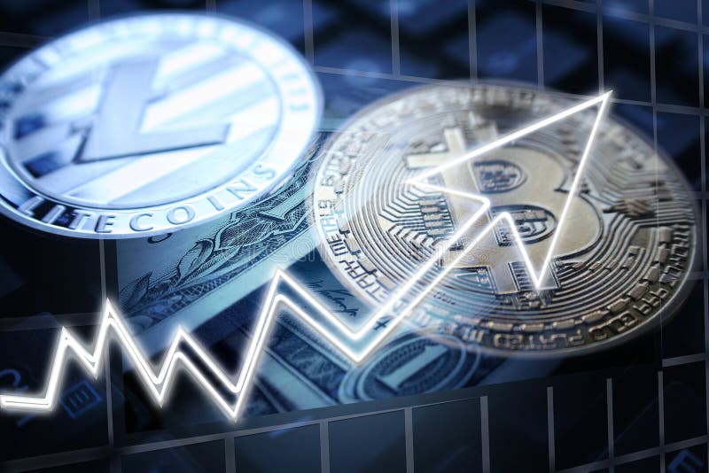 &Bitcoin devine mai valoros royalty free stock image