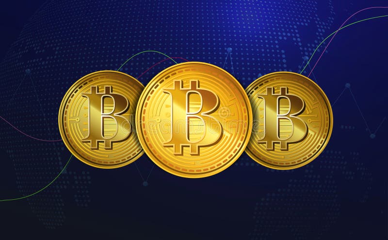 Bitcoin. Digital criptomonedă piață token banner vector illustration