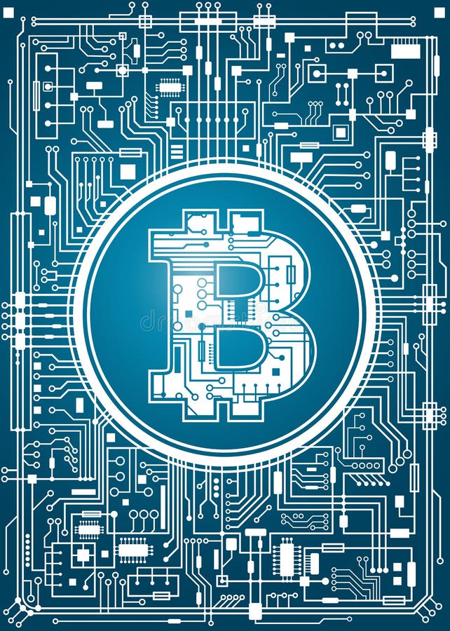 Fundal digital bitcoin stock illustration