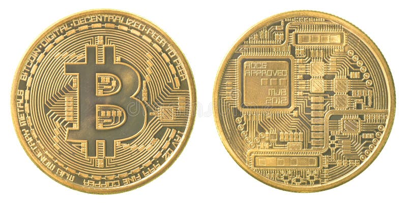 Bitcoin do ouro fotografia de stock Bitcoin do ouro fotografia de stock