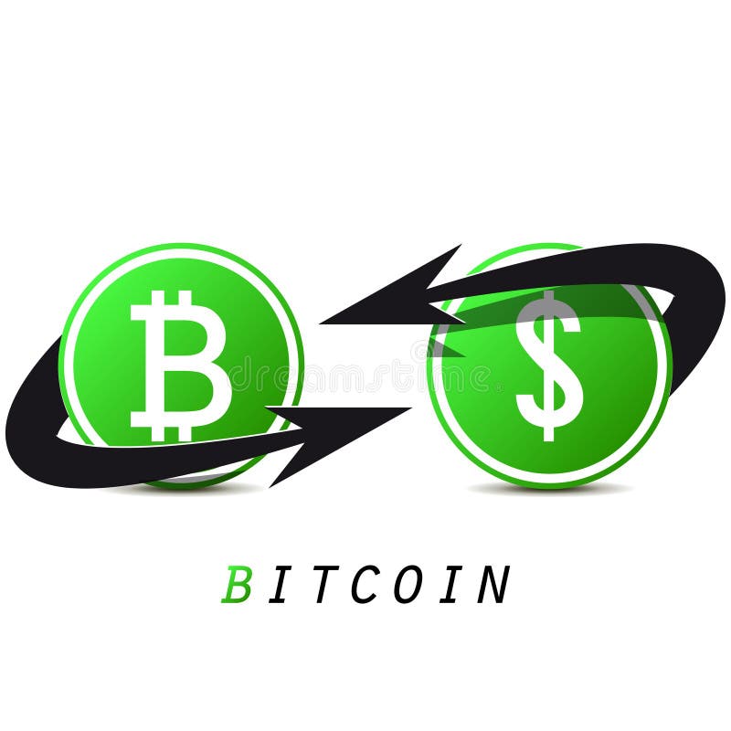 Bitcoin e dollaro su fondo bianco Cambio per il vostro progetto di affari Bitcoin nero e verde Illustrazione di vettore illustrazione vettoriale Bitcoin e dollaro su fondo bianco Cambio per il vostro progetto di affari Bitcoin nero e verde Illustrazione di vettore illustrazione vettoriale