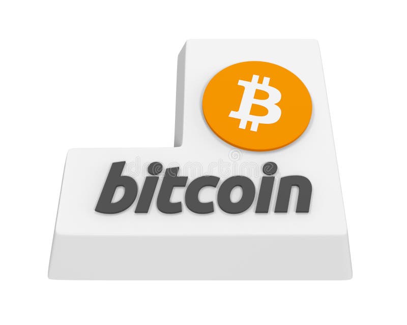 Bitcoin Enter Button Isolated stock illustration