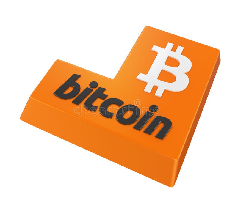 Bitcoin Enter Button Isolated stock illustration