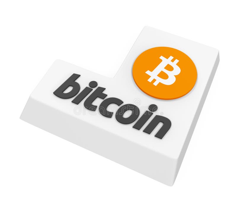 Bitcoin Enter Button Isolated vector illustration