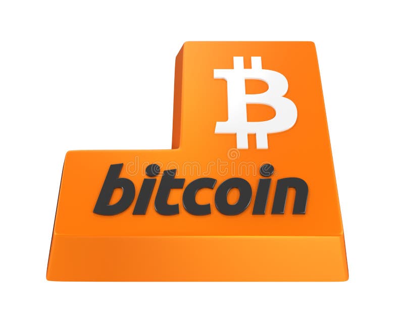 Bitcoin Enter Button Isolated vector illustration