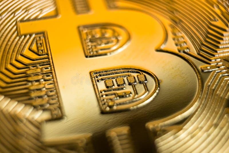 Bitcoin, foto macro foto de stock Bitcoin, foto macro foto de stock