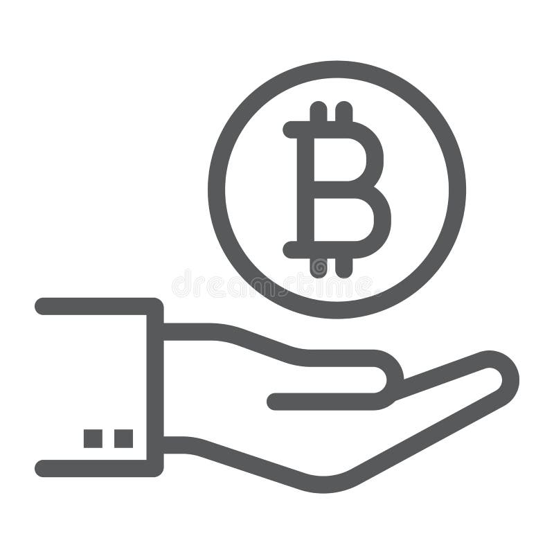 Bitcoin förestående linje symbol, finans och pengar royaltyfri illustrationer Bitcoin förestående linje symbol, finans och pengar royaltyfri illustrationer