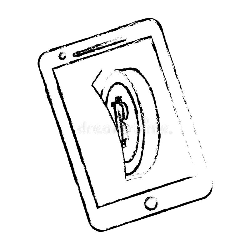 Bitcoin image, digital money symbol royalty free illustration