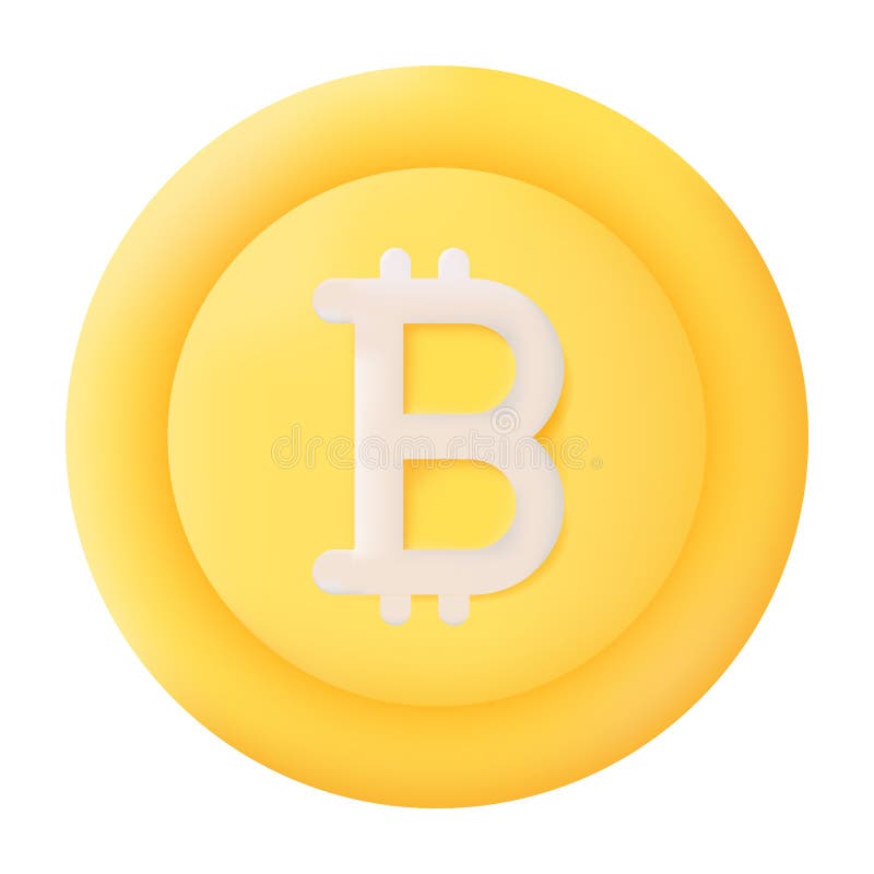 Bitcoin izolat pe alb vector illustration